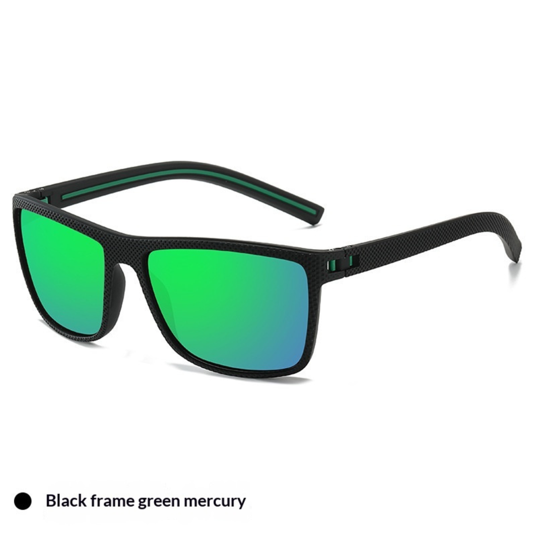 Stylish men's sports eyewear with polarized lenses for active outdoor fashion.