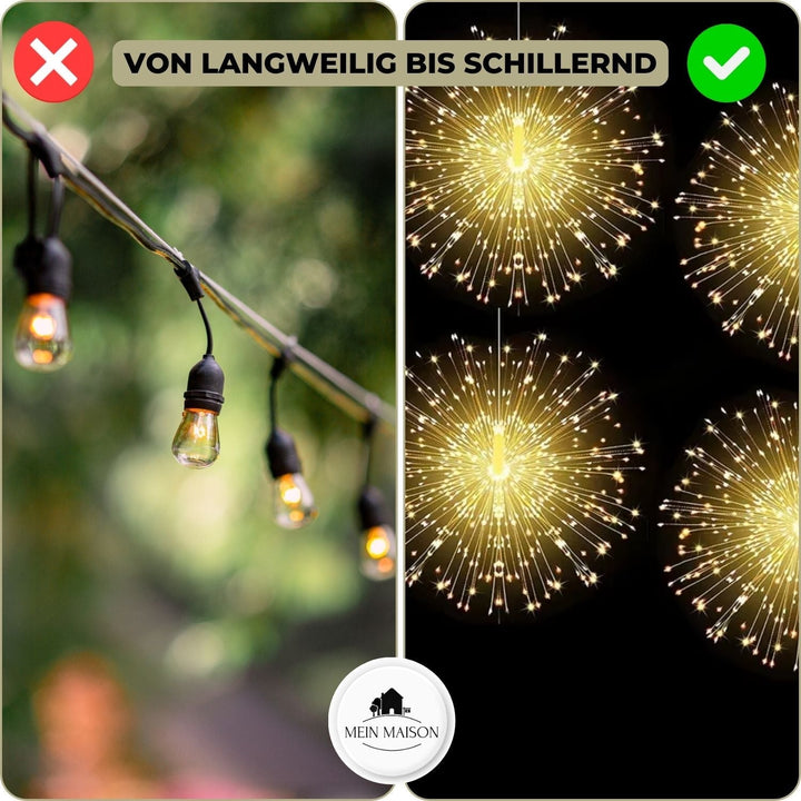 Decorative solar string lights enhancing garden decor, easy to install and manage with remote control.