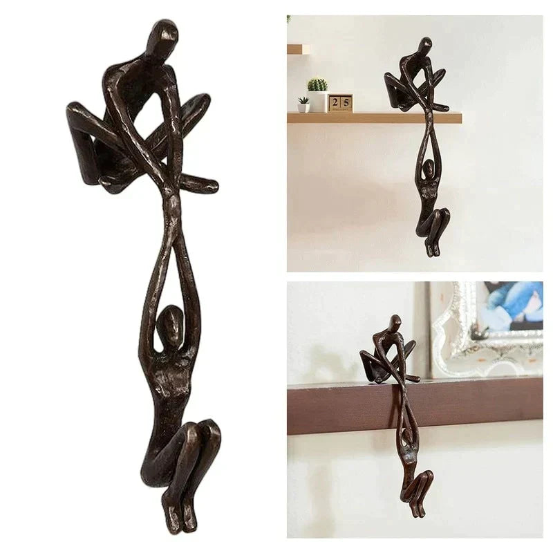 Modern "Eternal Love & Strength" sculpture, elegant figurine for home decor.