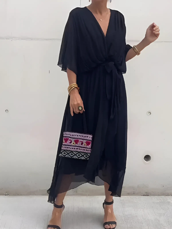 Women's Wrap Midi Dress