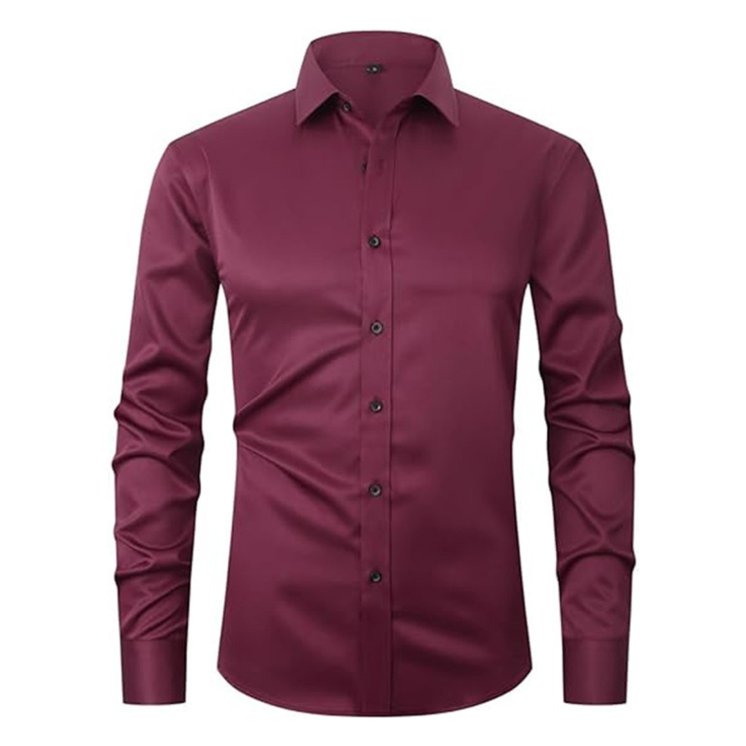 Men's long sleeve classic fit work shirt, button down for versatile everyday wear.