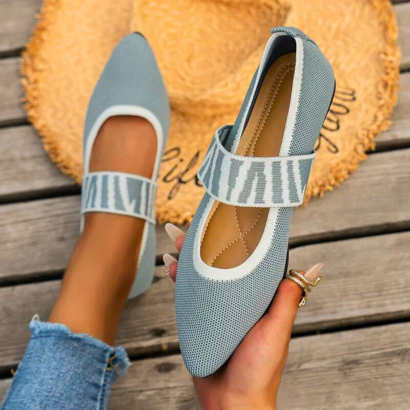 Women's Pointed Toe Mary Jane Flats