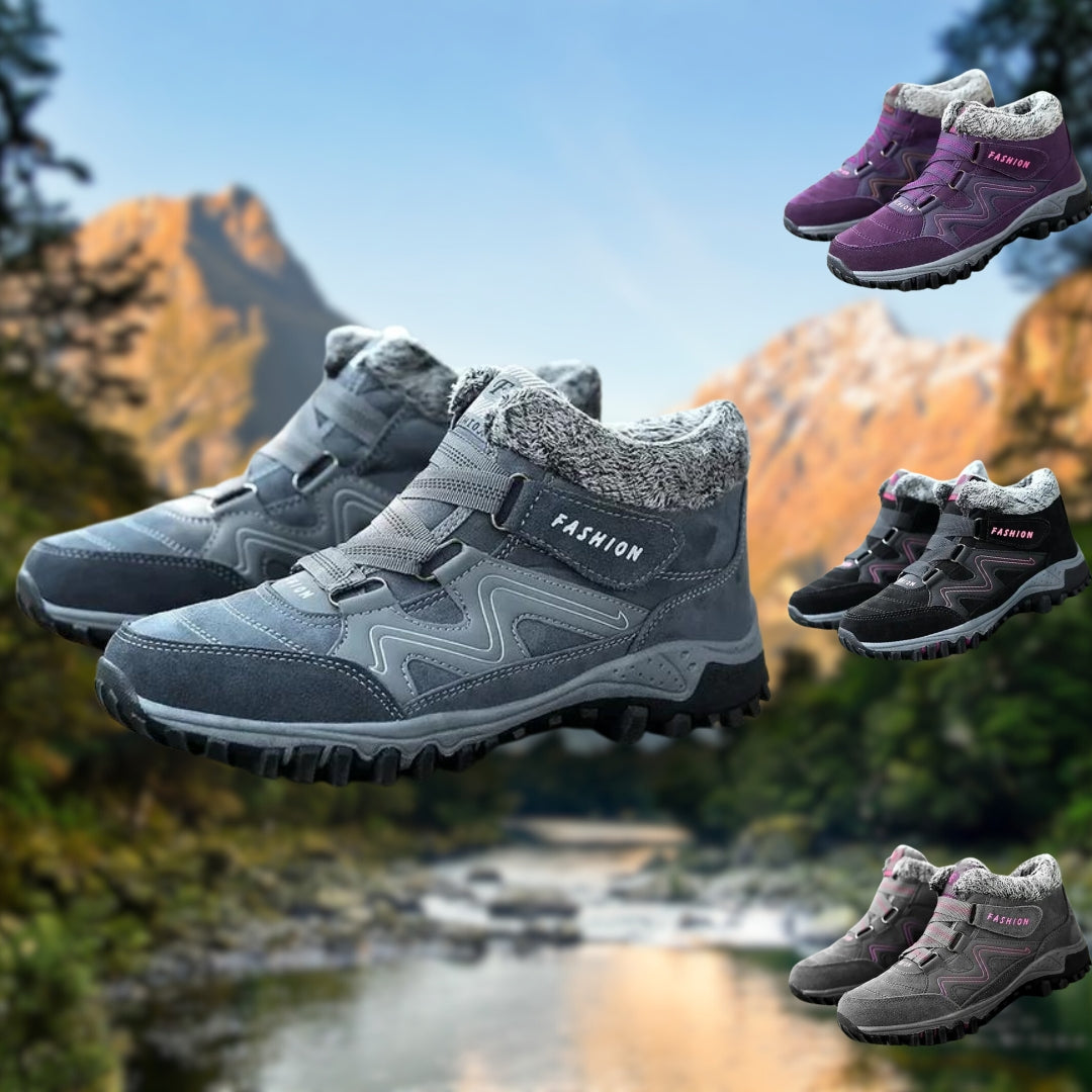 Stylish women's orthopedic winter shoes: waterproof, anti-slip, comfortable footwear for cold weather & foot pain relief.
