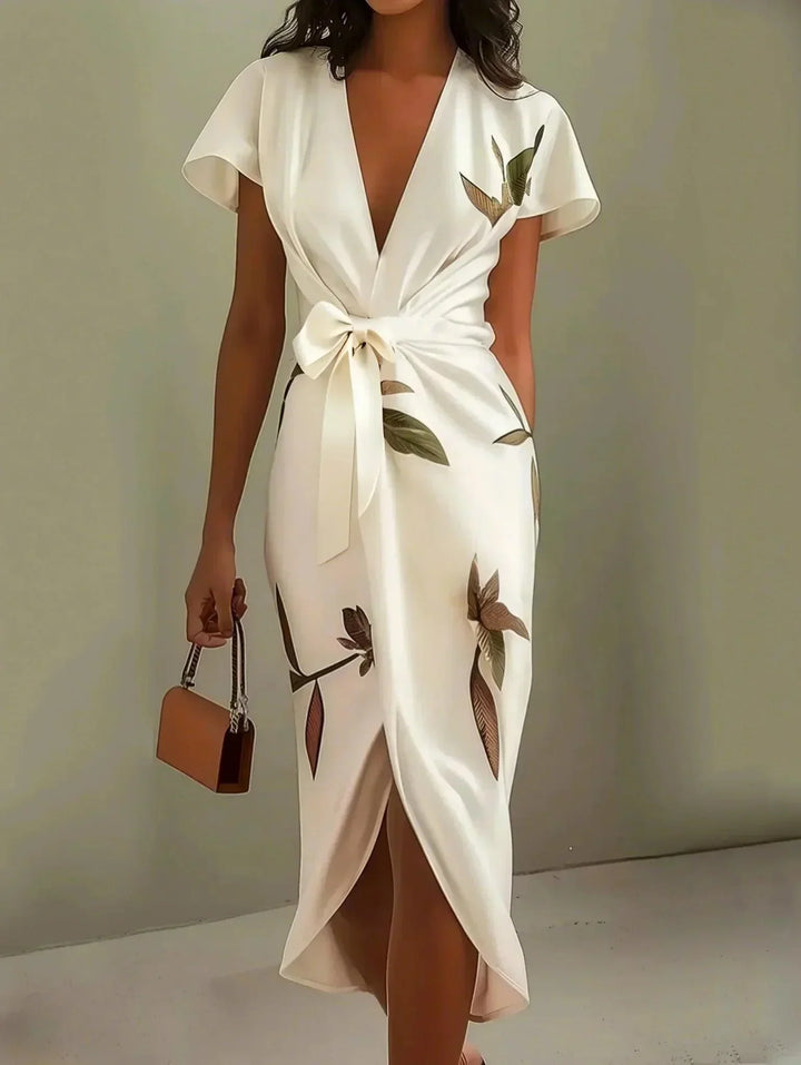 Elegant Wrap Midi Dress