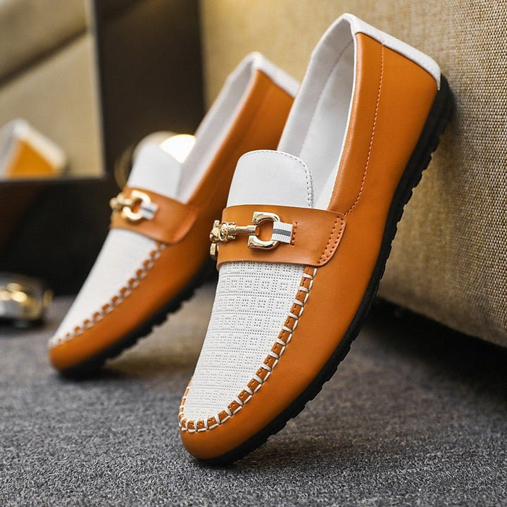 Classic men's slip-on loafers, featuring a refined style for comfortable & versatile footwear.