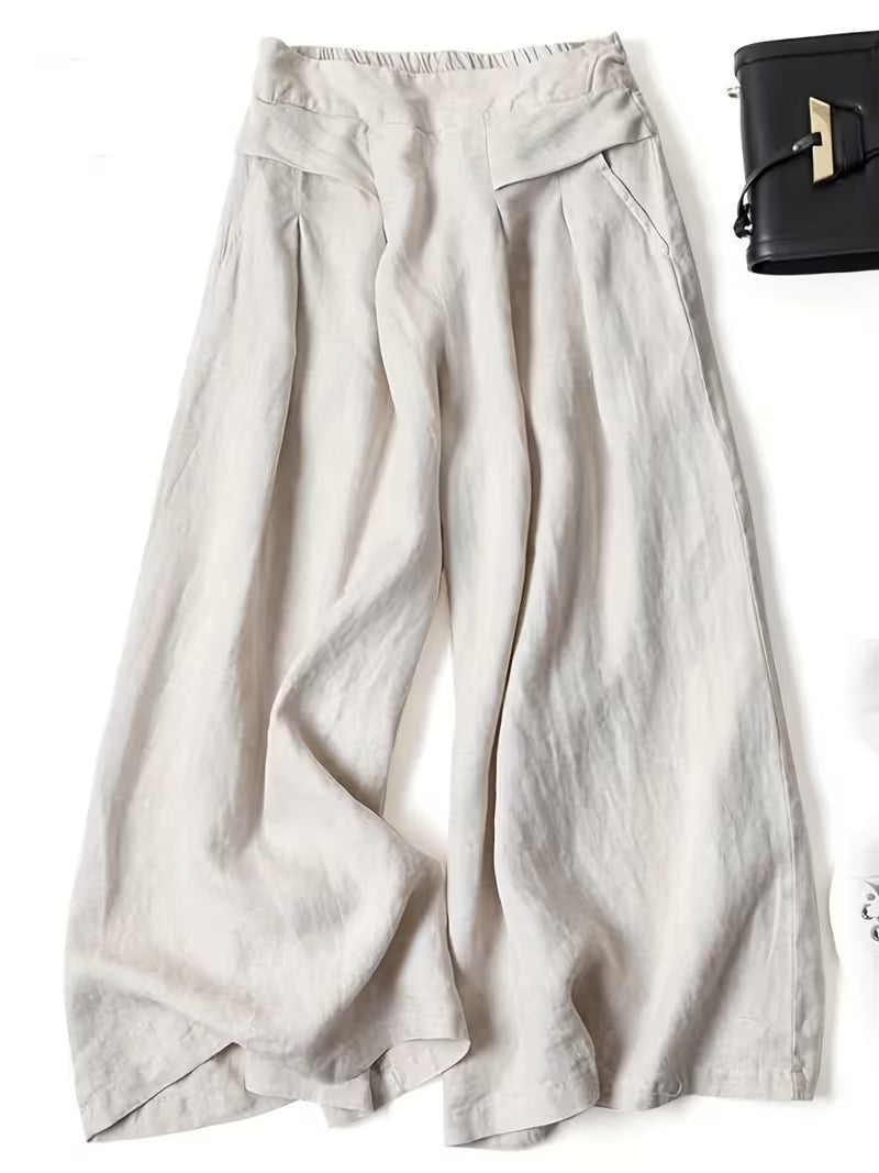 Stylish women's wide-leg pants with a loose, flowing design, perfect for modern casual looks.
