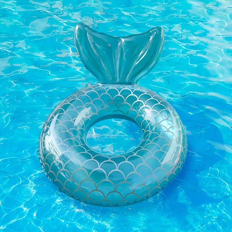 Enjoy the water with this adult inflatable mermaid shell float, complete with a supportive head pillow.