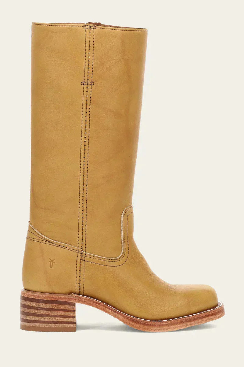 Comfortable brown leather women's long boots, perfect for classic and timeless style.