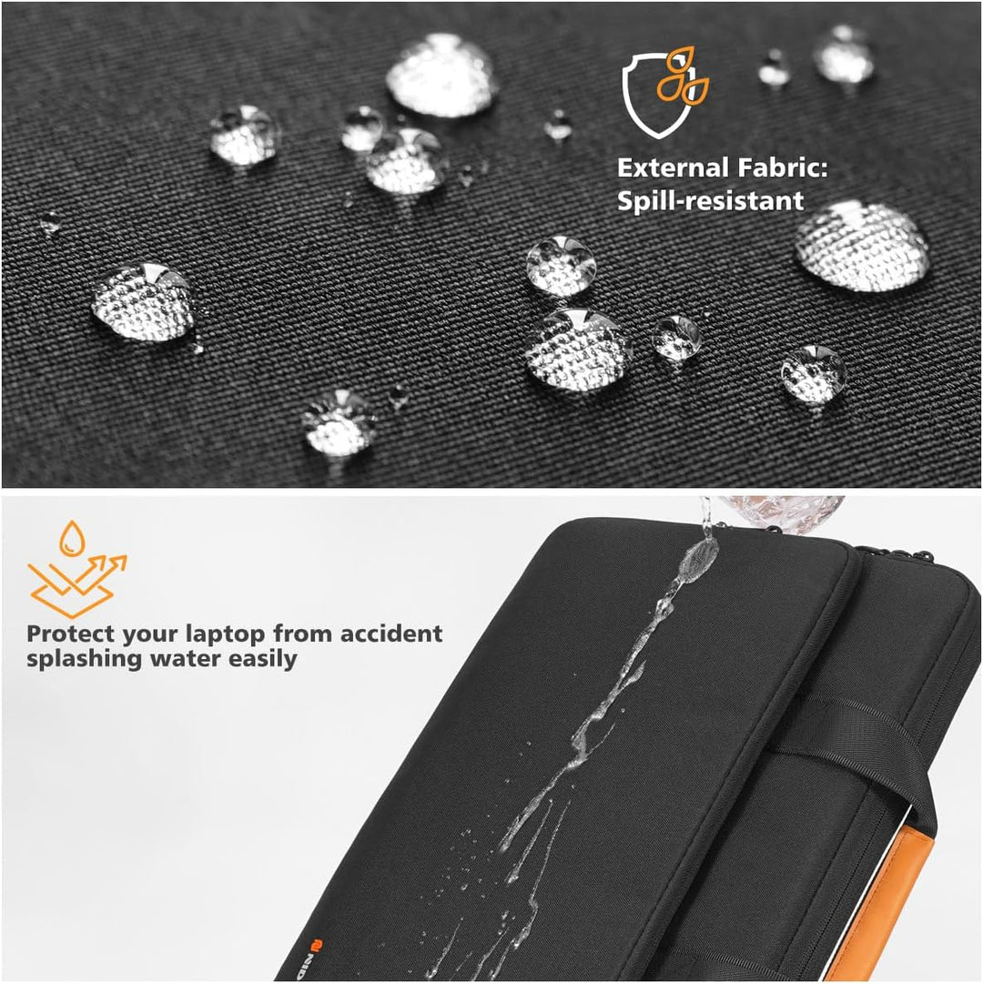 Tech accessory: 360° protective laptop shoulder bag, water-resistant for commuters.