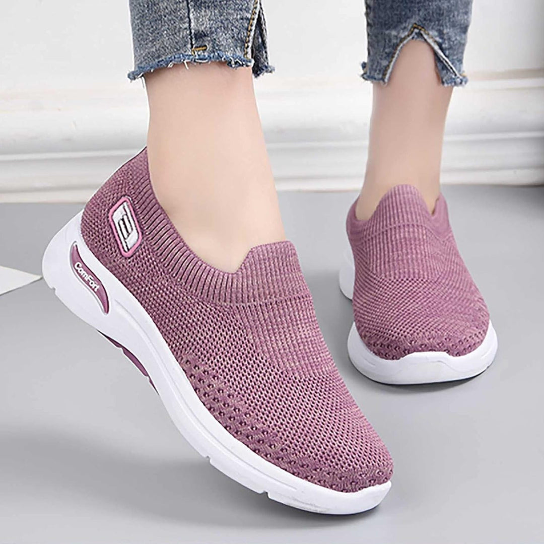 Women's orthopedic comfort sports shoes for foot pain relief, featuring arch support & breathable design.