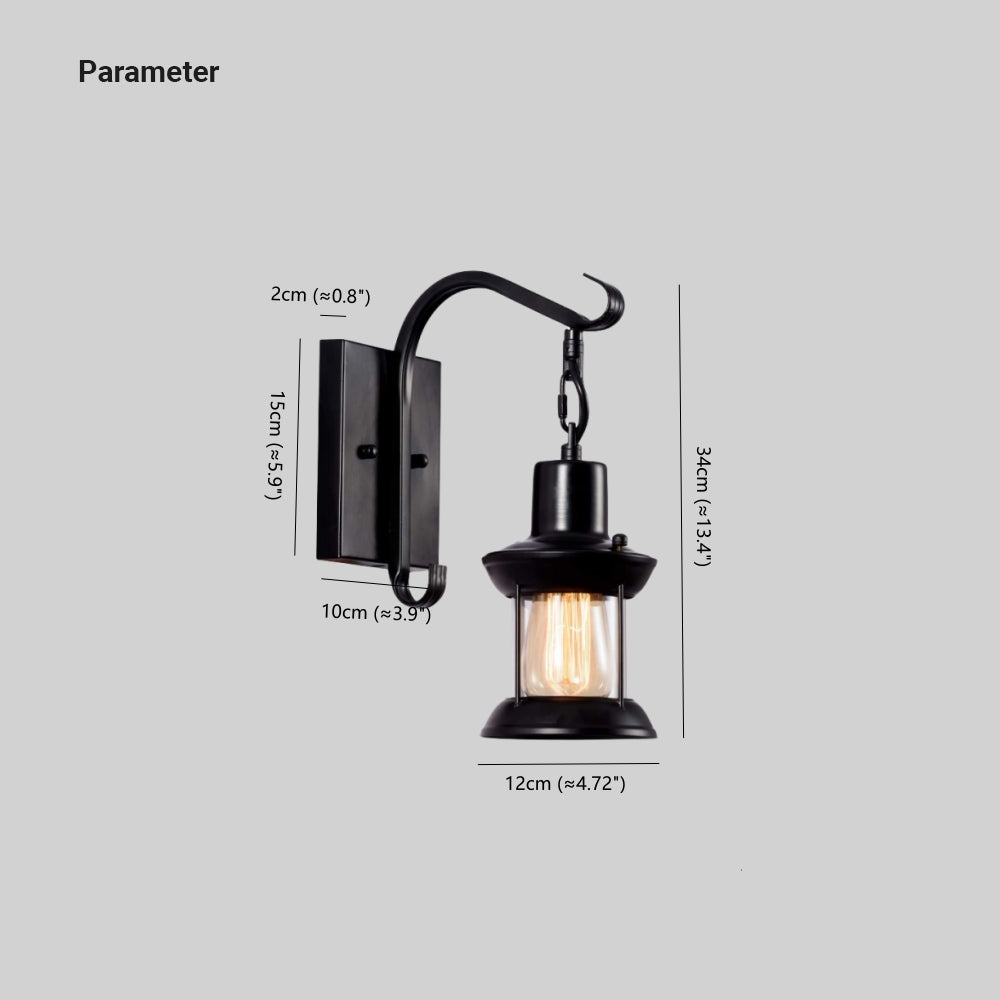 Stylish retro wall sconce in bronze finish, perfect indoor lighting for any room.