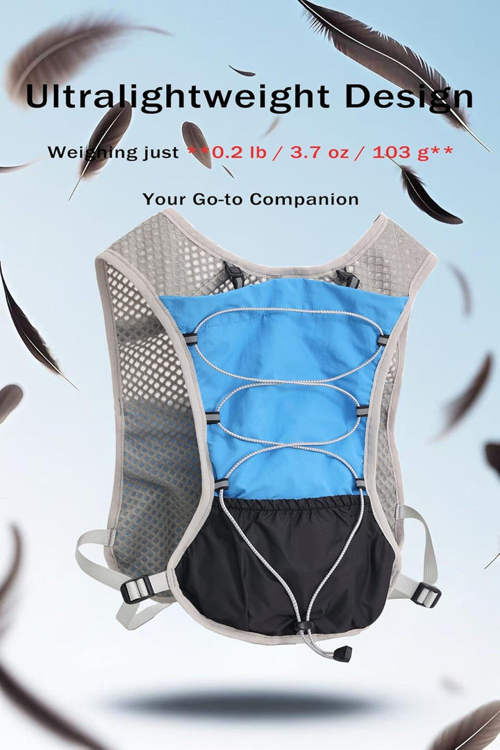 Performance Dravien ultra-light hydration vest, 2L water bladder, for long-distance runners.