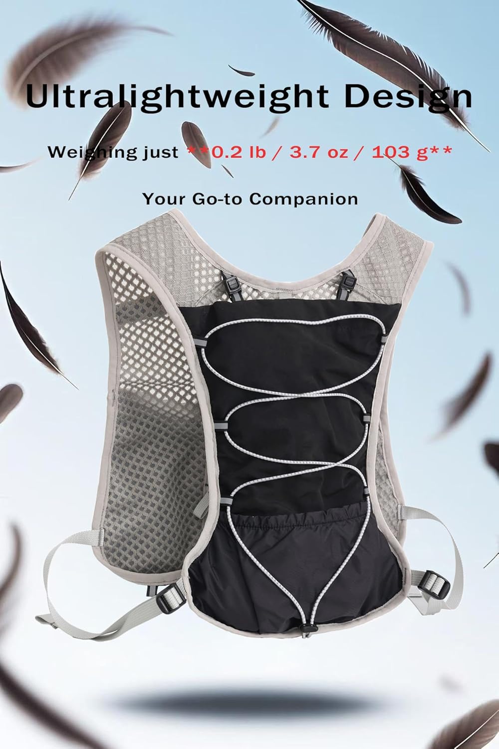 Unisex Dravien running vest, ultra-light, 2L water bladder, for seamless hydration.