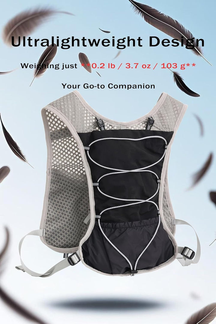 Unisex Dravien running vest, ultra-light, 2L water bladder, for seamless hydration.