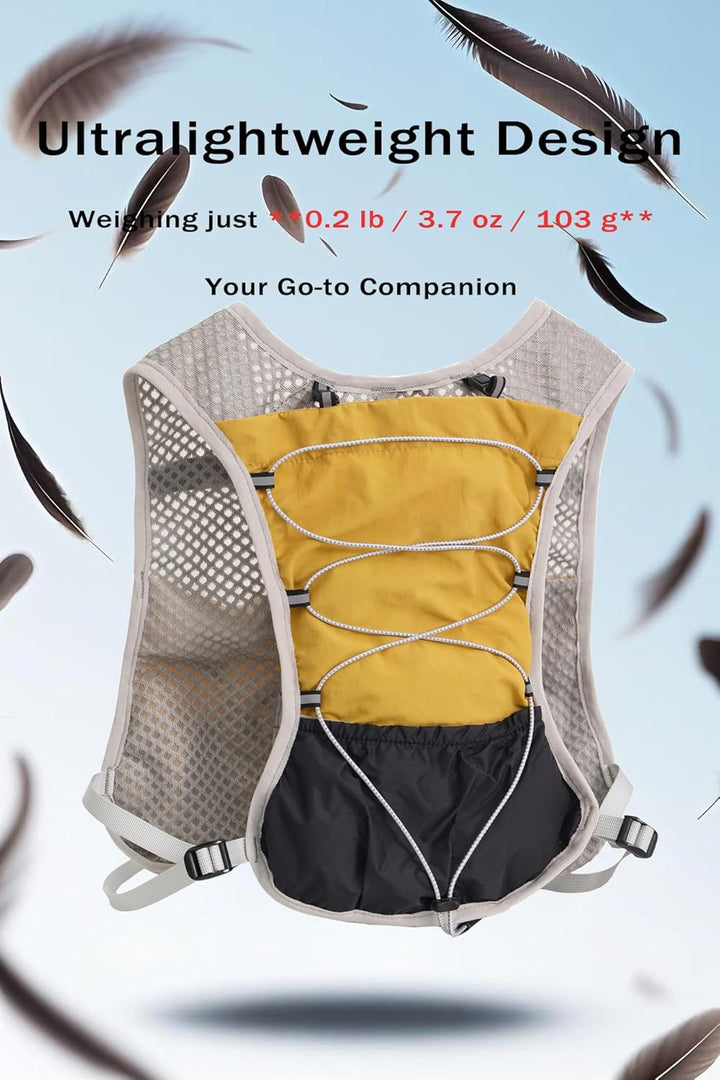 Dravien performance hydration vest, ultra-light, 2L water bladder, for running, cycling, hiking.