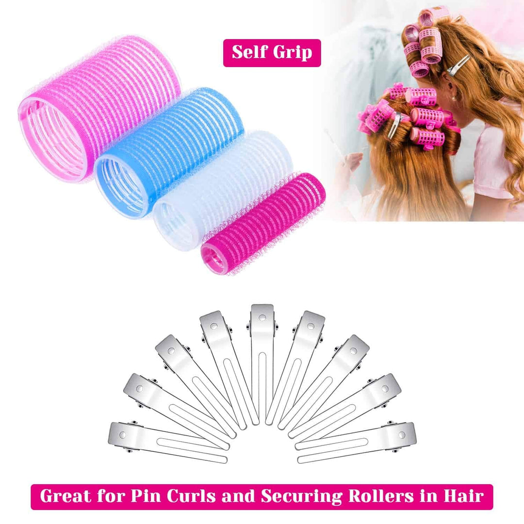 Simple yet glamorous: self-adhesive hair rollers for women to achieve stunning, effortless curls.