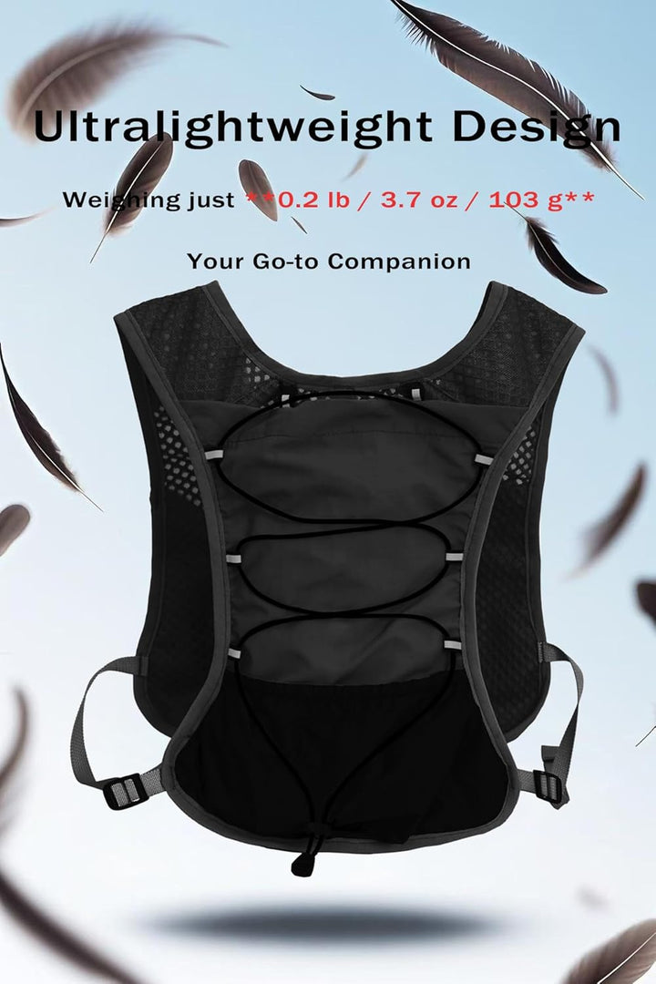 Unisex Dravien hydration backpack, ultra-light, 2L water bladder, ideal for trail & marathon.