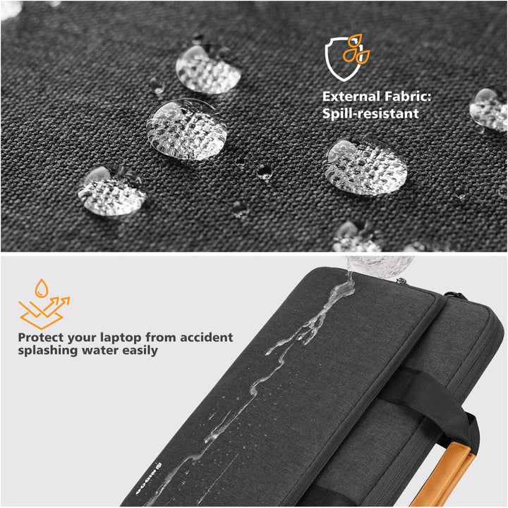 Everyday protective laptop shoulder bag, water-resistant, 360° padded interior.