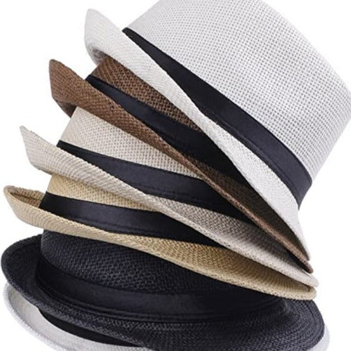 Fedora style Panama hat, perfect for stylish men & women on beach and travel.
