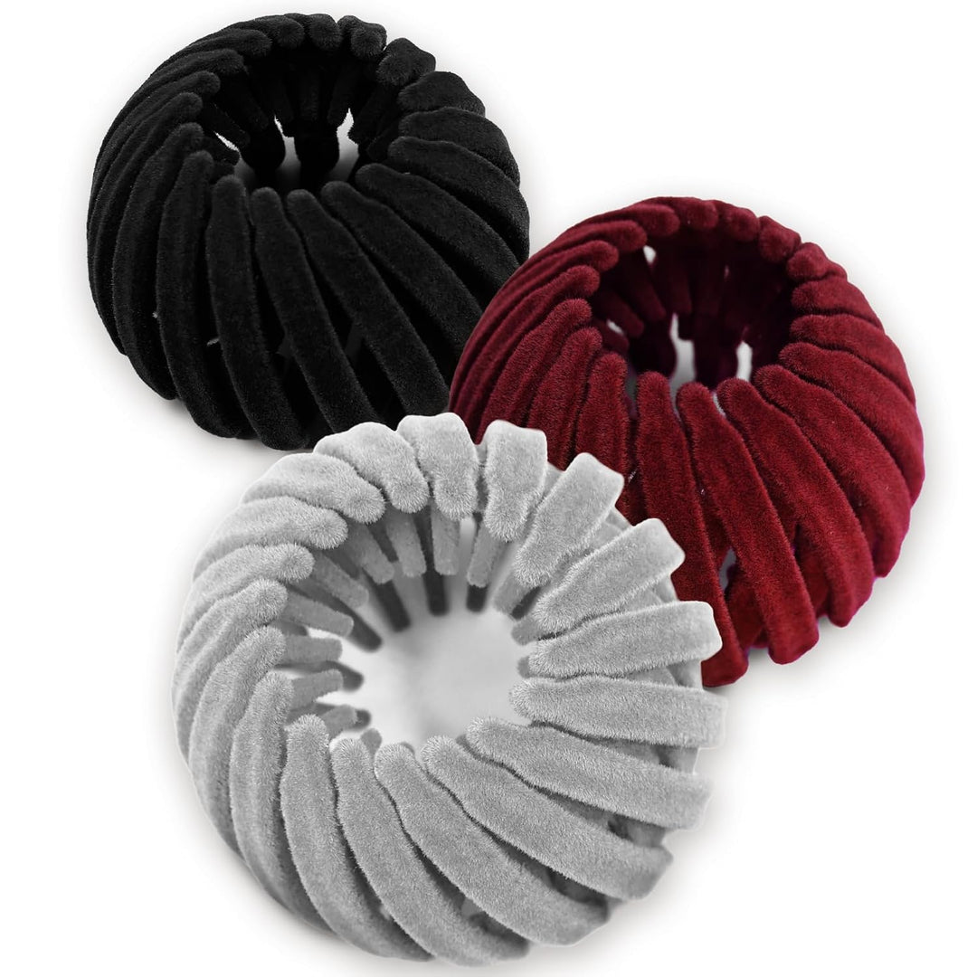 Set of 3 elegant bird's nest hair clips for women, perfect for stylish updos & strong hold.