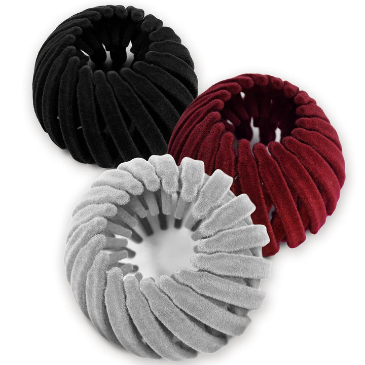 Set of 3 elegant bird's nest hair clips for women, perfect for stylish updos & strong hold.