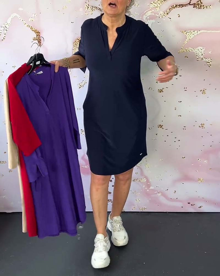 Women's Elegant V-Neck Dress