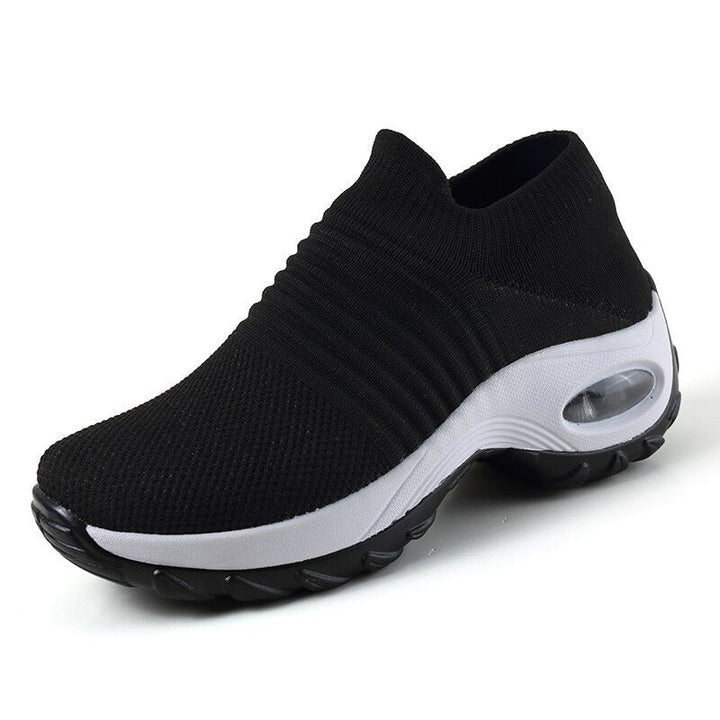 Stylish women's casual slip-on sneakers, lightweight & breathable, perfect for daily wear.