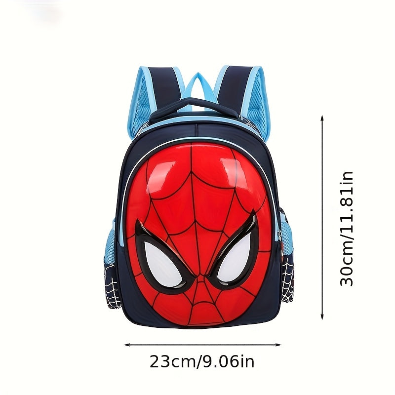 Spacious Spider-Man themed school bag for kids, perfect for storing books and essentials for any adventure.