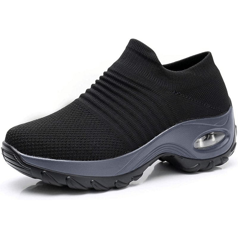 Women's orthopedic memory foam slip-on sneakers for all-day comfort and support.
