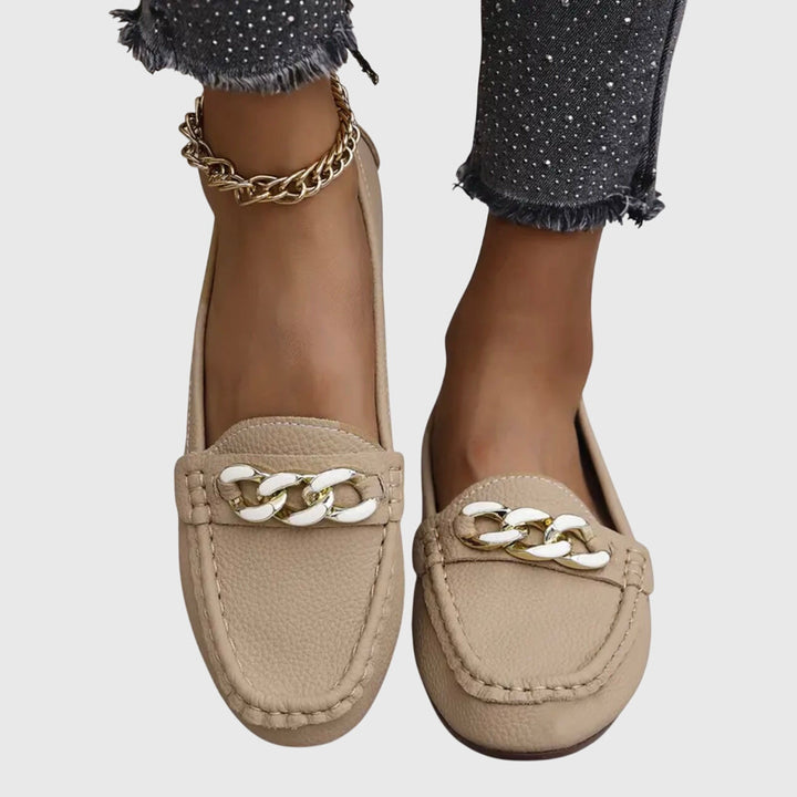 Women's Gold Chain Loafers