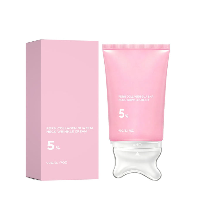Hydrating collagen neck cream for a smooth, firm decollete. Ideal for daily anti-aging skincare & self-care.