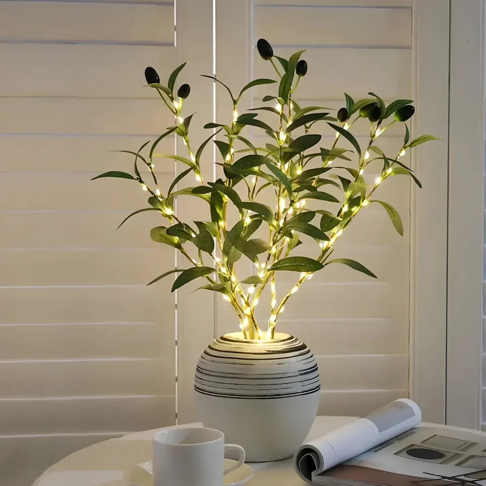 Nature-inspired warm white LED flower branches, a unique decorative lighting solution.