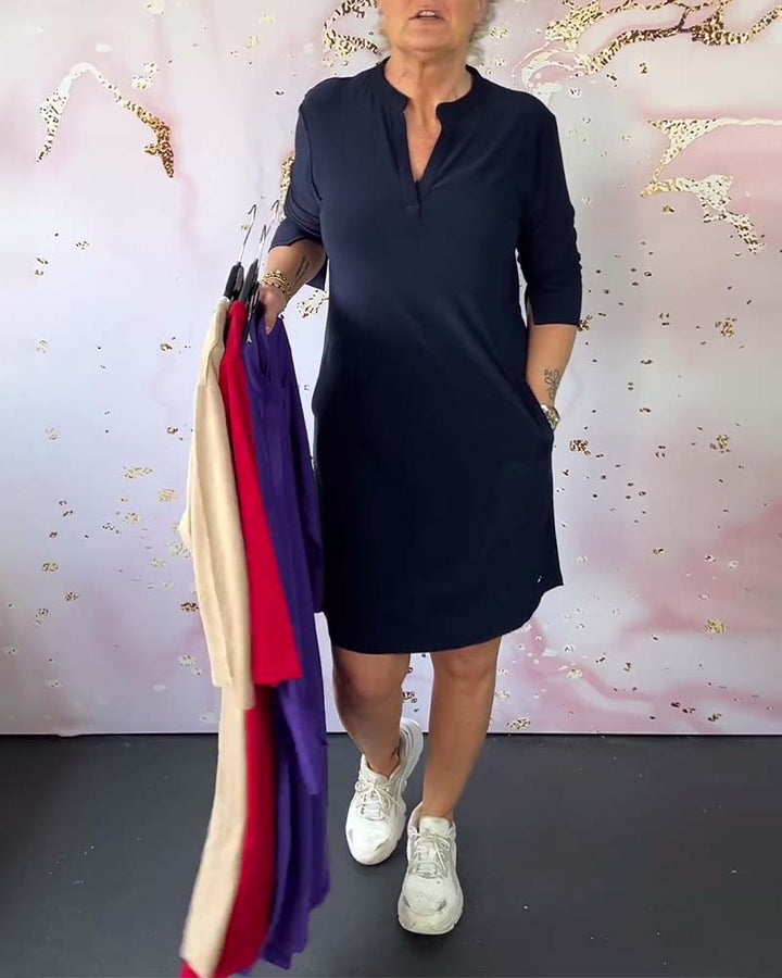 Women's Elegant V-Neck Dress
