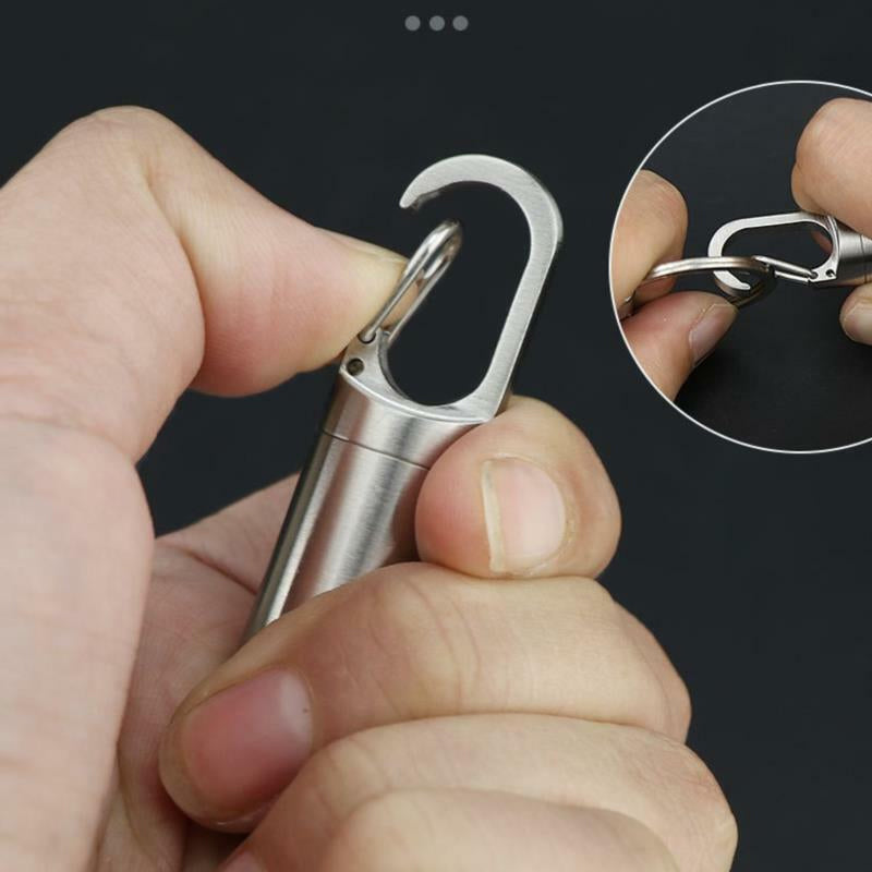 Robust stainless steel waterproof pill box, keeping daily medication safe and dry.