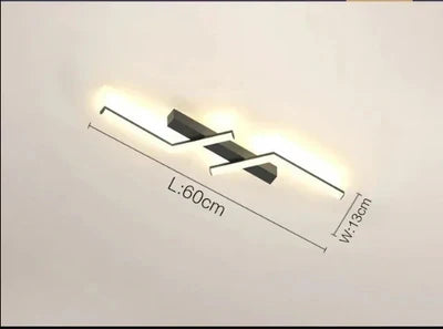 Stylish modern LED ceiling lamp for living rooms, featuring an elegant geometric design and bright light.