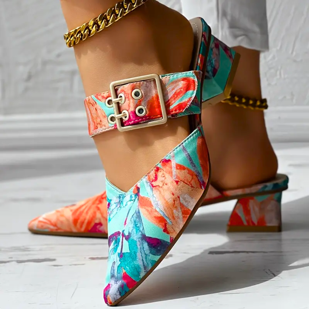 Vibrant women's high heels, perfect for a party or elegant event.