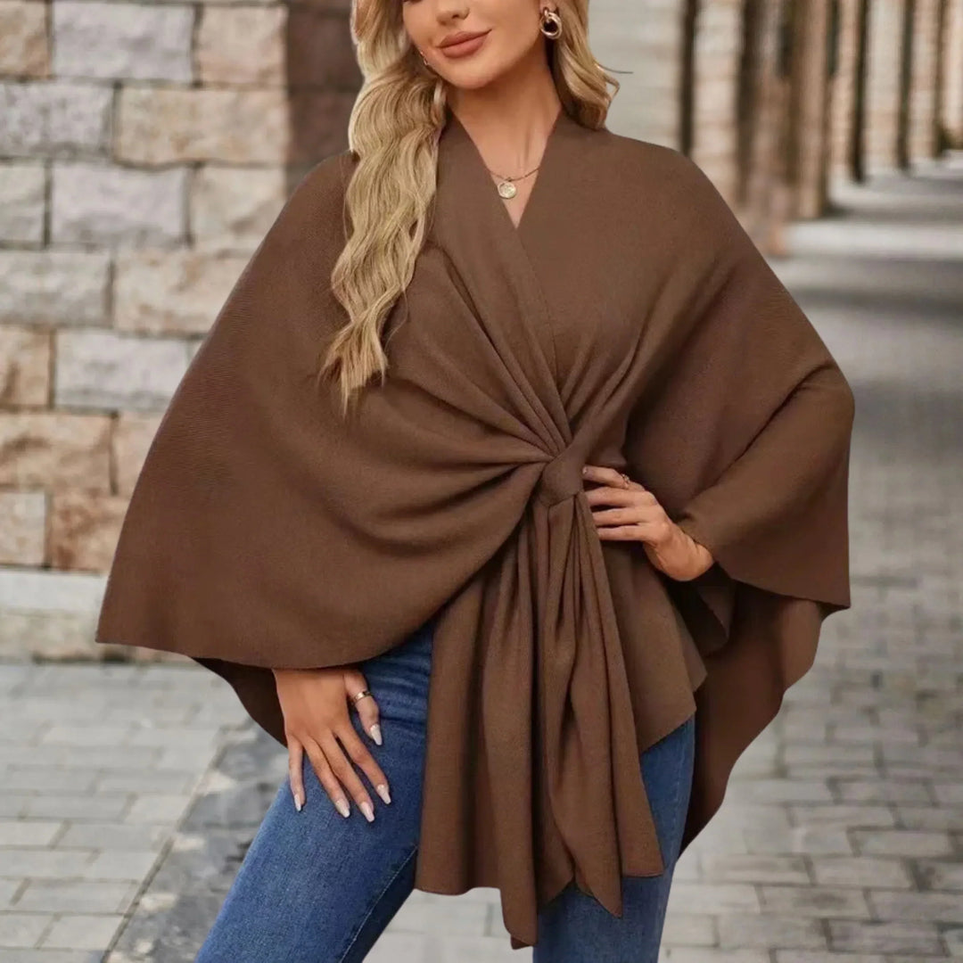 Elegant Draped Poncho