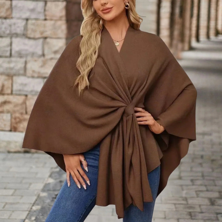 Elegant Draped Poncho