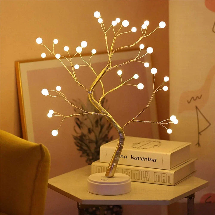 Fairy light tree LED lamp, a unique bonsai light perfect as a home decor gift idea.