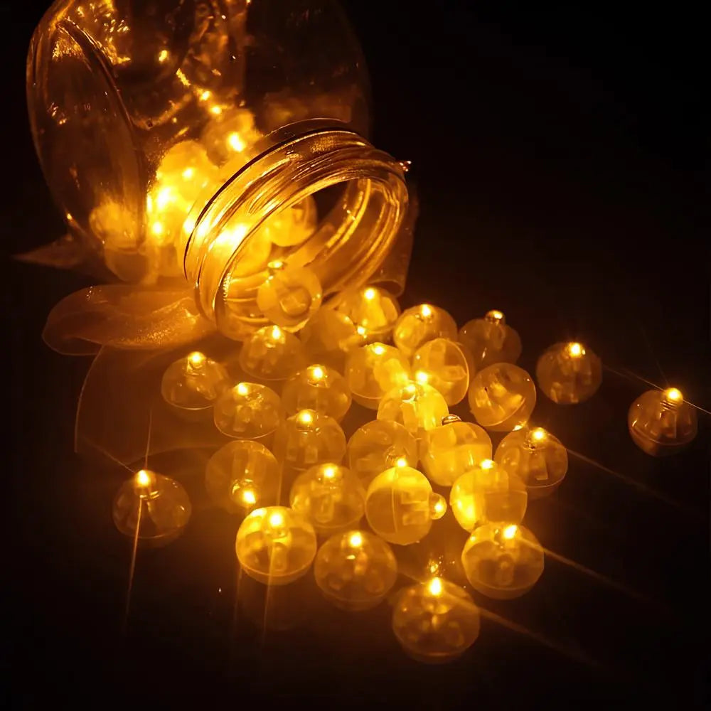 Decorative LED light pearls, battery operated, ideal for ambient floral & centerpiece decor.