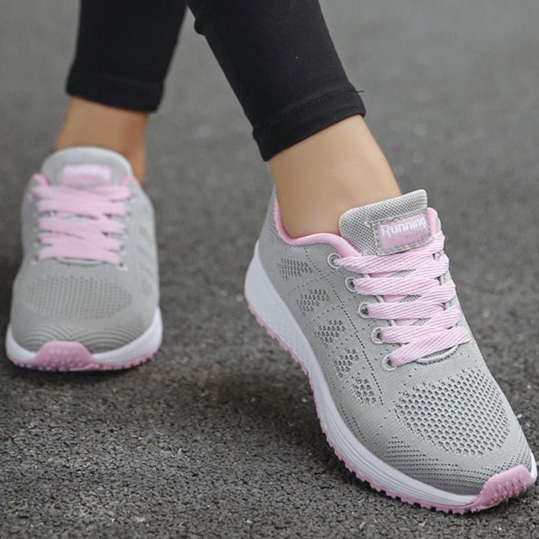 Women's lace-up orthopedic walking shoes, designed for ultimate comfort, support, and foot health.