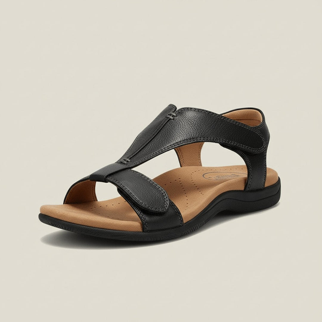Women's orthopedic T-strap sandals, designed for ultimate foot support and all-day comfort.