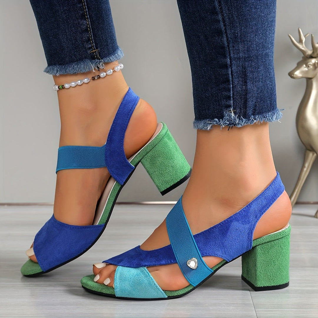 Chic open-toe block heels for women, combining fashion with orthopedic support & comfort.