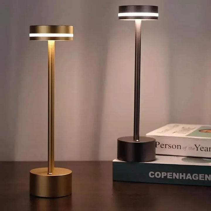 Accent lighting: Nvroome Lights "Unisex Cosmic Elegance" dimmable LED table lamp.