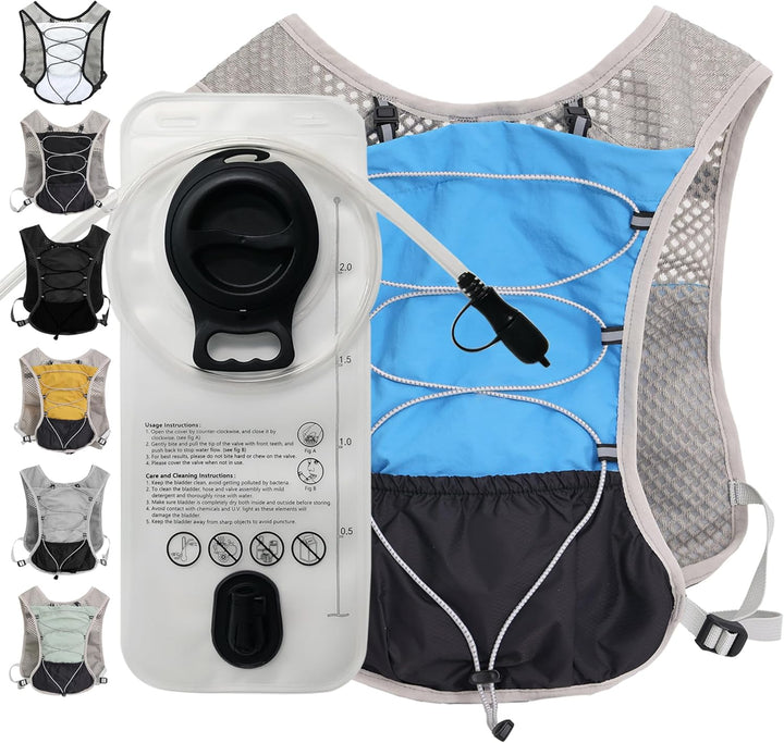 Comfortable hydration running vest by Dravien, 2L water bladder ensures optimal performance.