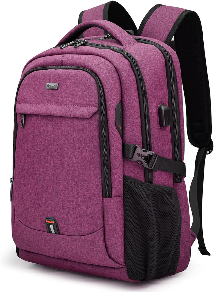 Rose unisex travel laptop bag, water-resistant, USB port, smart organization for personal items.