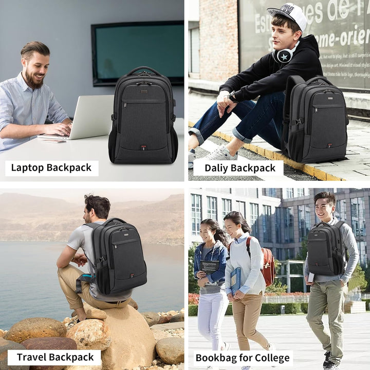 Rose unisex travel backpack with USB port, water-resistant, smart organization for any adventure.