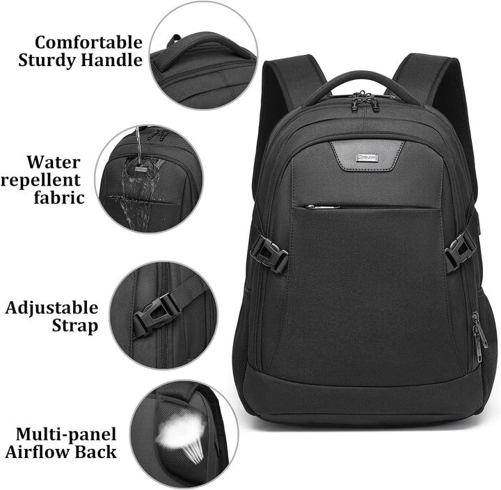 Rose commuter laptop bag, water-resistant, USB port, smart anti-theft design for daily use.