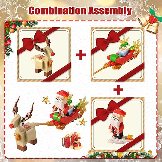 Christmas themed Kids' Building Bricks Advent Calendar, a delightful holiday toy for creative building projects.