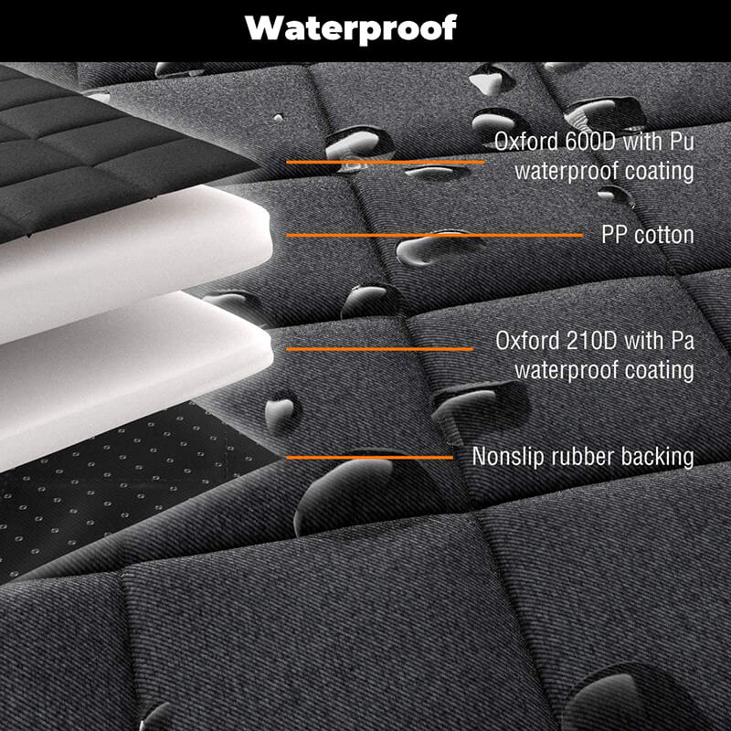 Washable dog car seat protector, non-slip, ensures pet safety during travel.